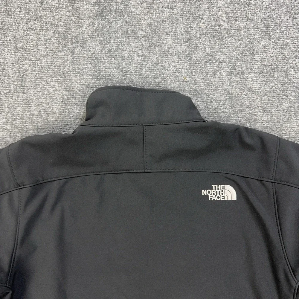 The North Face Jacket Mens Medium Black Softshell Full Zip Fleece Lined AMVY
